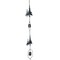 70" Metal Rain Chain - Forest Trees & Zen Bells, Aged Verdigris, 3.25" Diameter